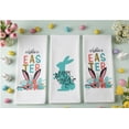 thumbnail image 2 of Serafina Home Easter Spring Kitchen Dish Hand Towels: Pink White Blue Bunny Flowers, Cute and Colorful, 100% Cotton, 2 of 4