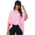 thumbnail image 4 of Women's Oversized T Shirts Summer Short Sleeve Loose Fit Casual Crewneck Plain Tops, 4 of 6