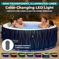 thumbnail image 5 of SaluSpa Hollywood AirJet Inflatable Circle Hot Tub Spa with Color-Changing LED Lights 4-6 Person with Pump #P08411, 5 of 10