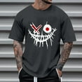 thumbnail image 2 of T-Shirts à Col Rond pour Hommes Séchage Rapide Imprimé Polyester, Coupe 3D Col Rond Haut Athlétique pour Gym, Course, Cyclisme & Décontracté, 2 of 4