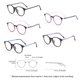 thumbnail image 4 of Minnieouse Montura de gafas de lectura a la moda monturas de gafas monturas de gafas ópticas montura redonda soporte de nariz integrado Type2 NO2, 4 of 6