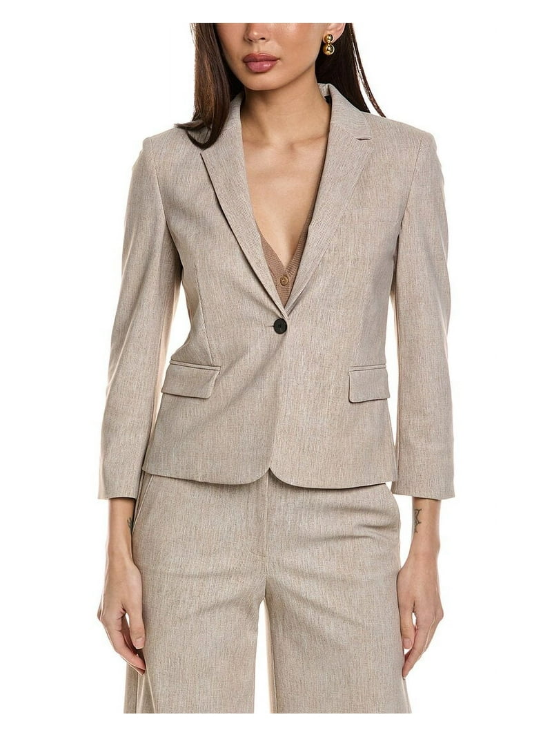 Theory womens Shrunken Blazer, 00, Beige - Walmart.com