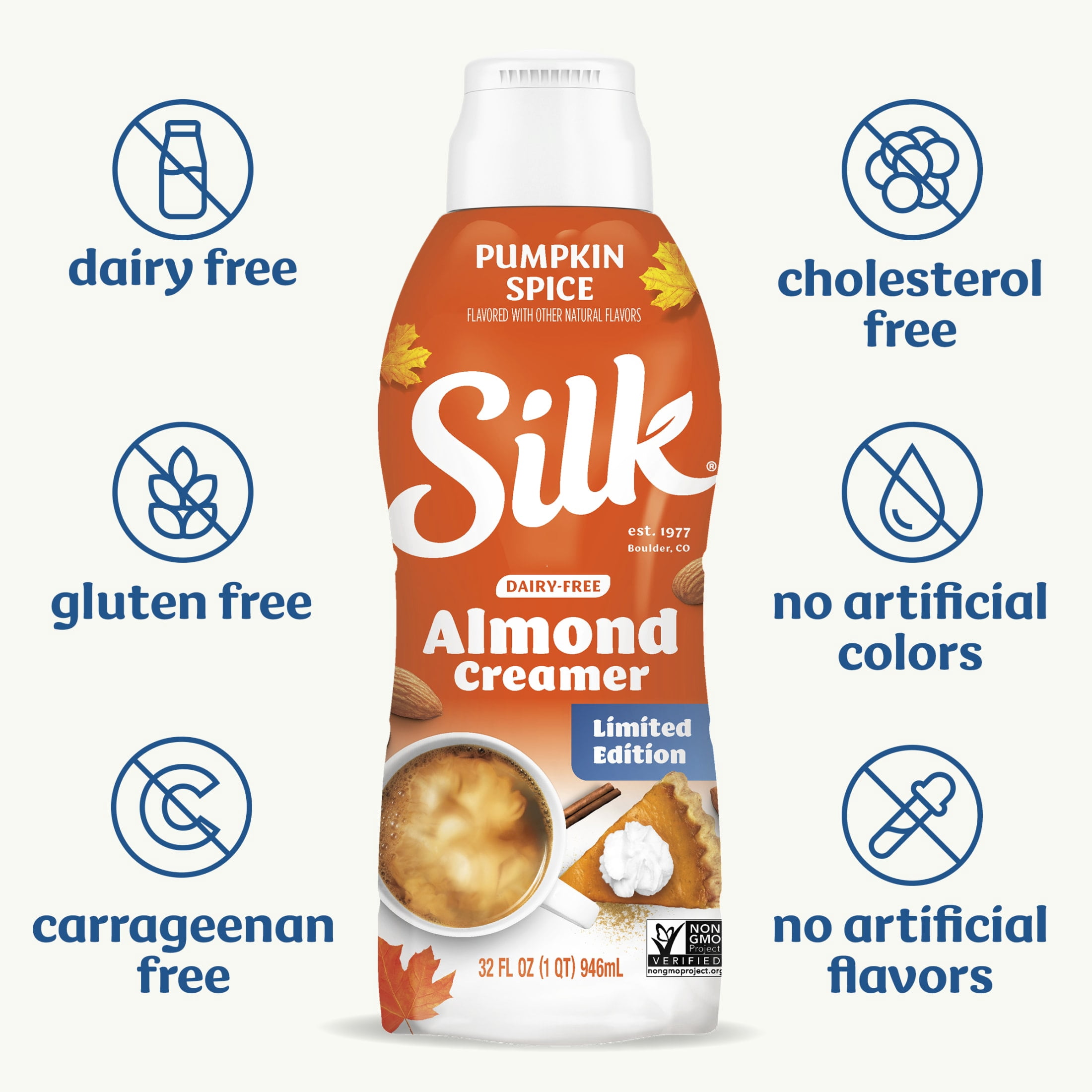 Silk Limited Edition Pumpkin Spice Almond Creamer, 32 fl oz Bottle