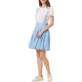 thumbnail image 4 of INSPIRE CHIC Women's Suspender Skirt Detachable Strap A-Line Lantern Skirt XS Blue, 4 of 6