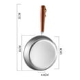 thumbnail image 3 of 1 Pcs Non Stick Frying Pans, Silver 12.2x6.3x1.57inch Mini Fry Pan, Chef's Classic Stainless Open Skillet, Flat Bottomed Pan, Small Frying Pan, Snowflake Patterned Pan, 3 of 12