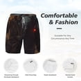 thumbnail image 5 of Lsque Mens Swim Trunks Cool Skull Western Cowboy Pattern - Bathing Suit Compression Liner - Beach Swim Shorts Swimwear - (S-3XL) - Stretch Quick Dry -Large, 5 of 9