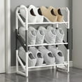 thumbnail image 1 of WIZUTIZ Small Shoe Rack Wide Shoe Rack for Entryway Tilted 3-Tier Metal Shoe Rack Shoe Storage Shoes Organizer for Shoes Boots Sneaker Front Door Easy to Assemble 1PC, 1 of 5
