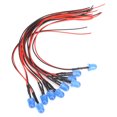 thumbnail image 3 of Daboolka 50PCS 12V 8mm Cuentas de lámpara LED cromáticas brillantes con cable de 20CM 26AWG para conductividad eléctrica Azul y blanco Azul, 3 of 8