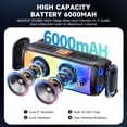 thumbnail image 5 of JYX Karaoke Machine, 160W Dual 8" Subwoofer Bluetooth Speaker with Wheels for Outdoor, Home Karaoke System with 2 Microphones, Dj Lights, T55-T, 5 of 14