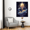thumbnail image 2 of Cosmic Dreamscape - Celestial Moon Magic Canvas Wall Art, 2 of 2