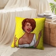 thumbnail image 3 of LALILO Throw Pillow Covers Pop Art Black Woman Art Pop Woman Afro Black Cushion Cover 18" x 18", 2 Pack, 3 of 6