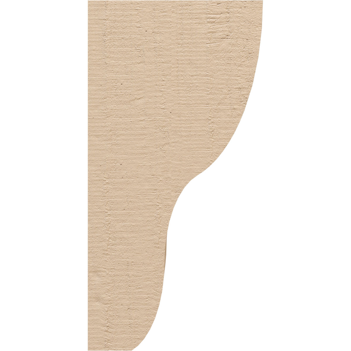 4"W x 4"D x 8"H Wide Greensboro Rough Cedar Woodgrain TimberThane Corbel, Primed Tan
