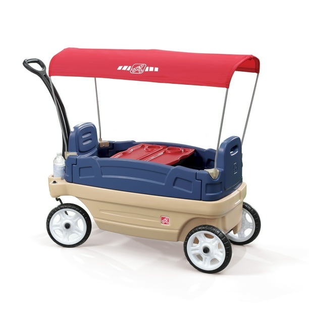 Step2 Whisper Ride Touring Wagon Plastic Canopy Wagon for Kids