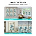 thumbnail image 6 of Window Privacy Film Teal Octopus Coastal Stained Glass Window Film Decorative Sun Block Window Cover Summer Beach Nautical Starfish Retro Window Clings Static Adhesive Sticker for Bathroom 23.6"x59", 6 of 6