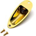 thumbnail image 1 of HAHDAXIA Guitar Input Jack Socket Plate Output Loaded Boat Style 1/4 Inch with Screws for Fender Stratocaster Strat St Mono Electric Guitar for Electric Guitar Replacement Parts（Gold）, 1 of 7