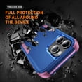 thumbnail image 7 of Compatible with Apple iPhone 16 Pro Case for Women Men, Military Grade Shockproof Drop Protection Anti-Scratch Bumper Rugged Matte Phone Case Cover for iPhone 16 Pro, Blue+Pink, 7 of 7