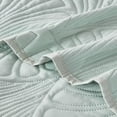 thumbnail image 5 of FanciHommie 3-Pc Bedspread Set with Elegant Fan Pattern Includes 1 Bedspread & 2 Matching Pillow Shams, King Size Mint Green, 5 of 6