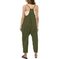 thumbnail image 5 of ZANKLEY Girls' Casual Sleeveless Jumpsuits Spaghetti Strap Loose Romper Long Pants with Pockets Daily Wear, 5 of 6