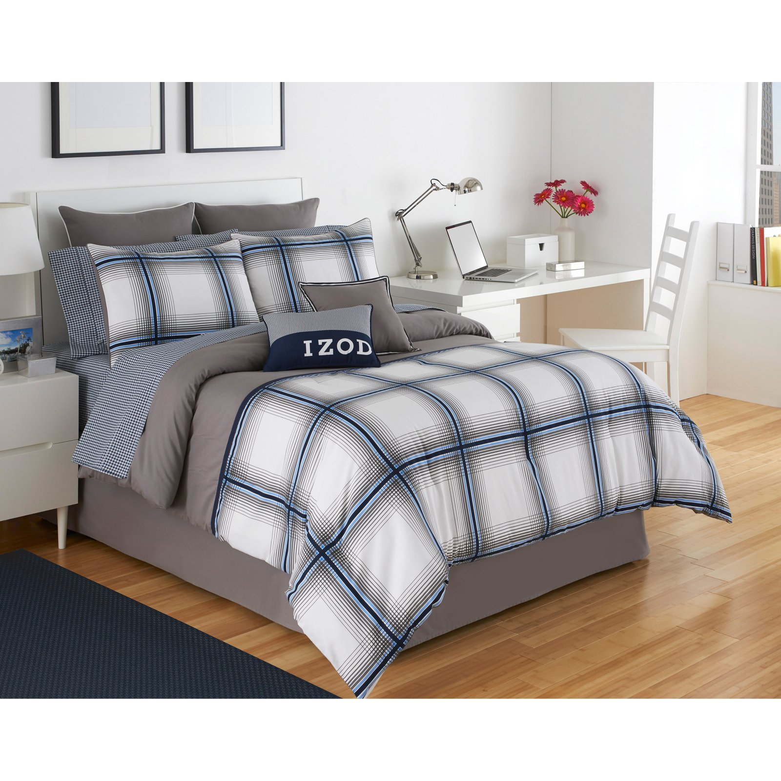 Izod Oxford Plaid Comforter Set Walmart Com