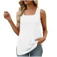 thumbnail image 2 of ALLLIST White Womens Tops Under $10 Solid Sleeveless Square Neckline Casual Tank Tops Women's Tanks & Camis XXL, 2 of 6