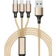 thumbnail image 4 of Cable de datos uno a tres para Apple Android typec carga rápida tres en uno 1,2 metros tejido nylon regalo, 4 of 6