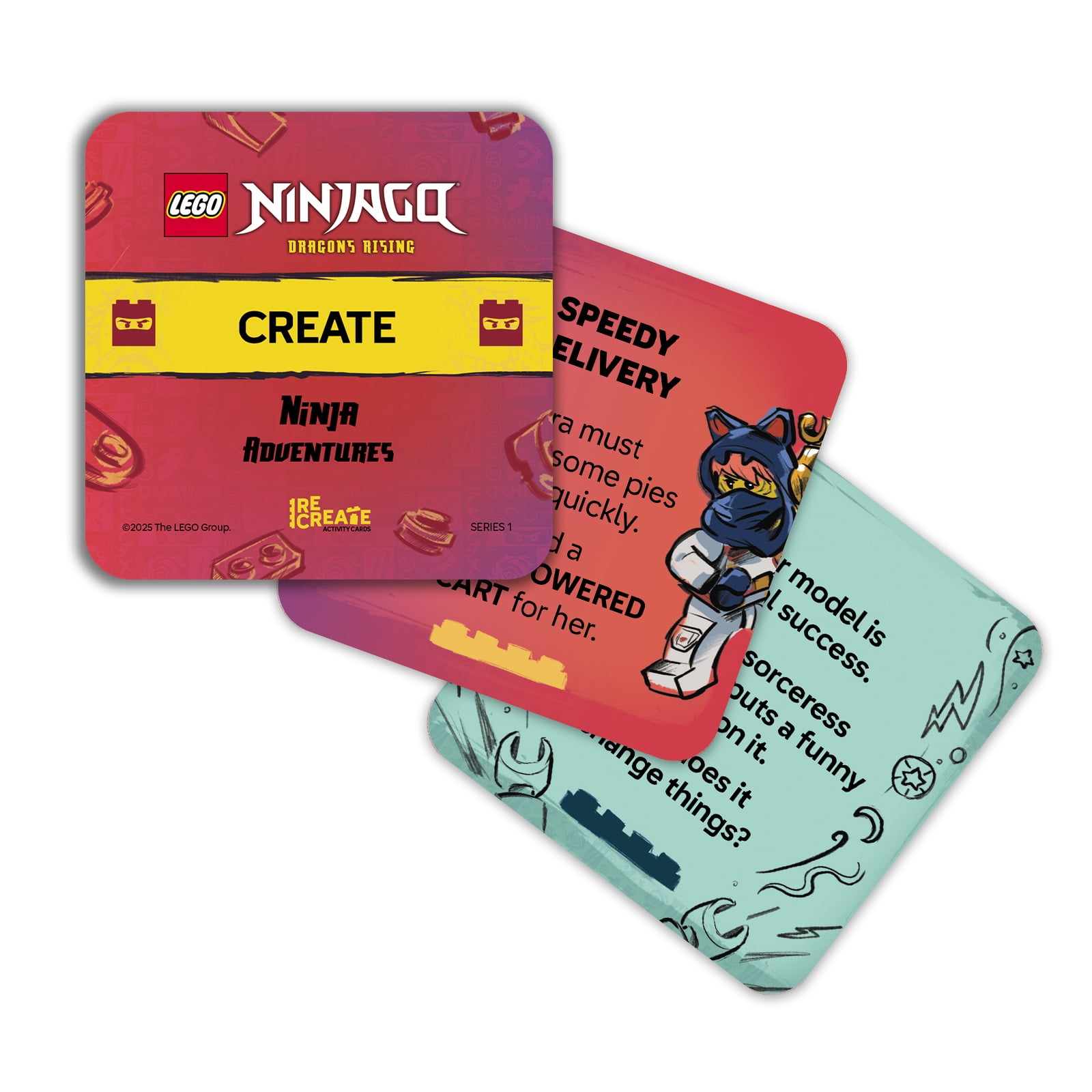 LEGO Activity Cards - ReCreate: LEGO® NINJAGO® Ninja Adventures (with over 30 activity cards and 25 LEGO elements)