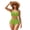 Cartoon Banana Print, variant on Gothic Skull & Occult Symbol 2 Piece High Waisted Bikini Set - Halter Neck with Drawstring Sides - Spooky Chic Swimwear for Beach & Pool Vacation