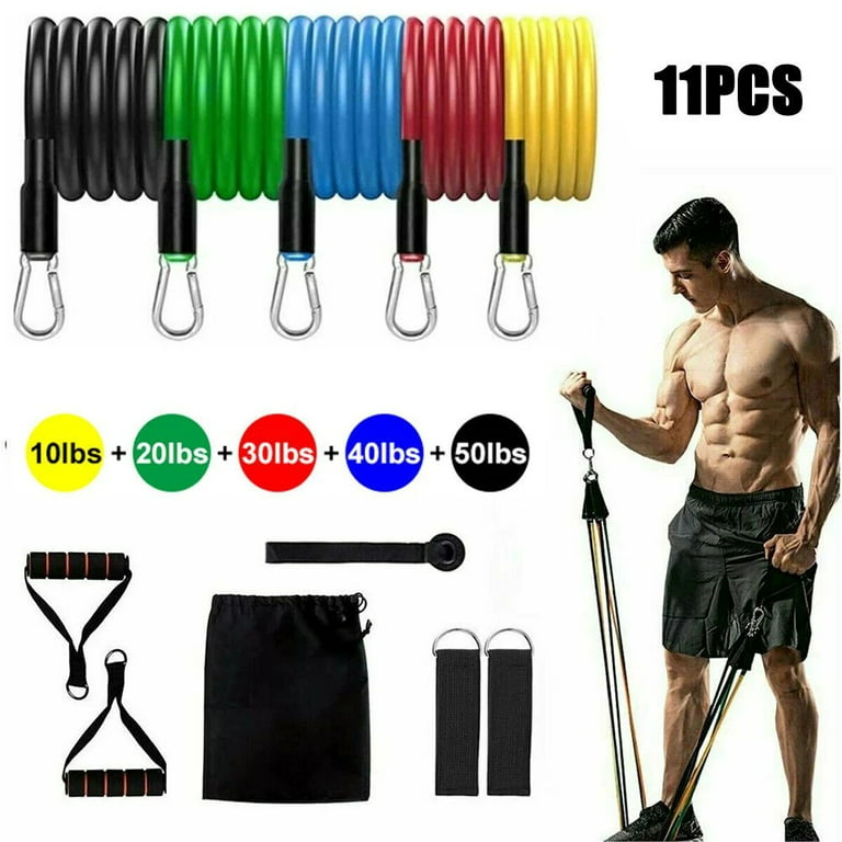 11PCS/Set Latex Resistance Bands Training Exercise Yoga Tubes Pull Rope  Rubber Expander Elastic Bands Fitness 