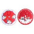 thumbnail image 1 of 2pcs Fashionable Creative Christmas Tree Carpet Christmas Printed Decor (Red), 1 of 6