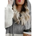 thumbnail image 3 of DYMADE Women Plus Size Patchwork Sweater Casual Warm Hoodies, 3 of 4