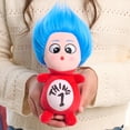 thumbnail image 2 of Dr. Seuss Cat in the Hat Squooshy Plush Thing 1, Super Soft Squishy Thing 1 Plush Toy, Kids Toys by Just Play, Ages 3+, 2 of 7