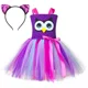 thumbnail image 2 of Disfraz de búho para niña, vestido con tutú de pájaro nocturno de dibujos animados, vestido de princesa para fiesta de cumpleaños infantil, disfraz de animal de Halloween para niños, ropa para niños, 2 of 5