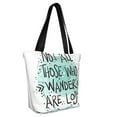 thumbnail image 2 of Kll Tote Bag For Women Not All Who Wander Are Lost1 Print Shopping Grocery Reusable Bags For Office School Shopping Travel, 2 of 8