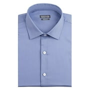 Kenneth Cole Men's Regular Fit Textured Solid Spread Collar Dress Shirt