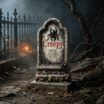 thumbnail image 3 of Halloween Tombstone for Graves, 17 inch Retro Realistic Gravestone Lawn Decorations,Outdoor Waterproof Graveyard Plaque, Halloween Spooky Decor for Backyard Cemetery Garden Sign, 3 of 3