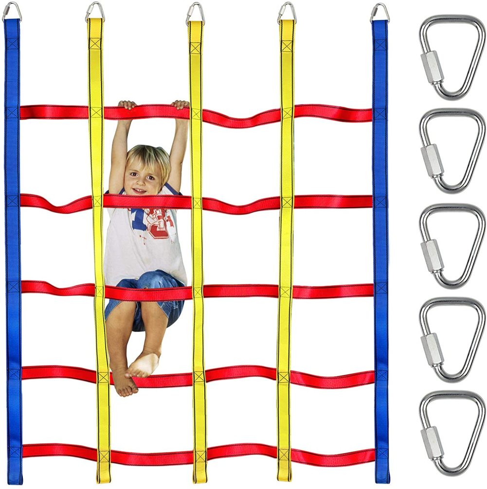 RovKeav Climbing Cargo Net for Kids Ninja Net Climbing Swingset