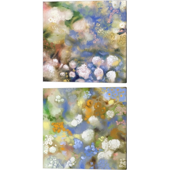 Great Art Now Flower Impression by Dan Meneely 2 Piece Canvas Art Set Each 14W x 14H