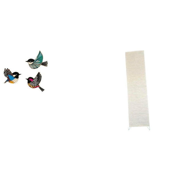 Juego de arte de pared de pájaros de madera y pantalla de lámpara de pie de papel para una acogedora decoración de sala de estar y jardín con pájaros