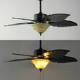 thumbnail image 6 of JONATHAN Y Poinciana 52" 3-Light Coastal Bohemian Iron/Wood Palm Leaf LED Ceiling Fan with Pull Chain, Black, 6 of 11