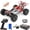 Red, variant on WLtoys 144001 RC Car, 4WD 2.4GHz 60km/h High Speed Remote Control Car Off-Road RC Trucks, 1:14 Scale RC Buggy with RTR Aluminum Alloy Chassis 550 Motor