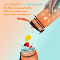 thumbnail image 6 of 32oz Water Bottle with Time Marker & Straw lid for Gym,Motivational Fitness Sports Water Jug with Removable Strainer,Dishwasher Safe,Leakproof,Safety Lock,No BPA,Orange+green, 6 of 7