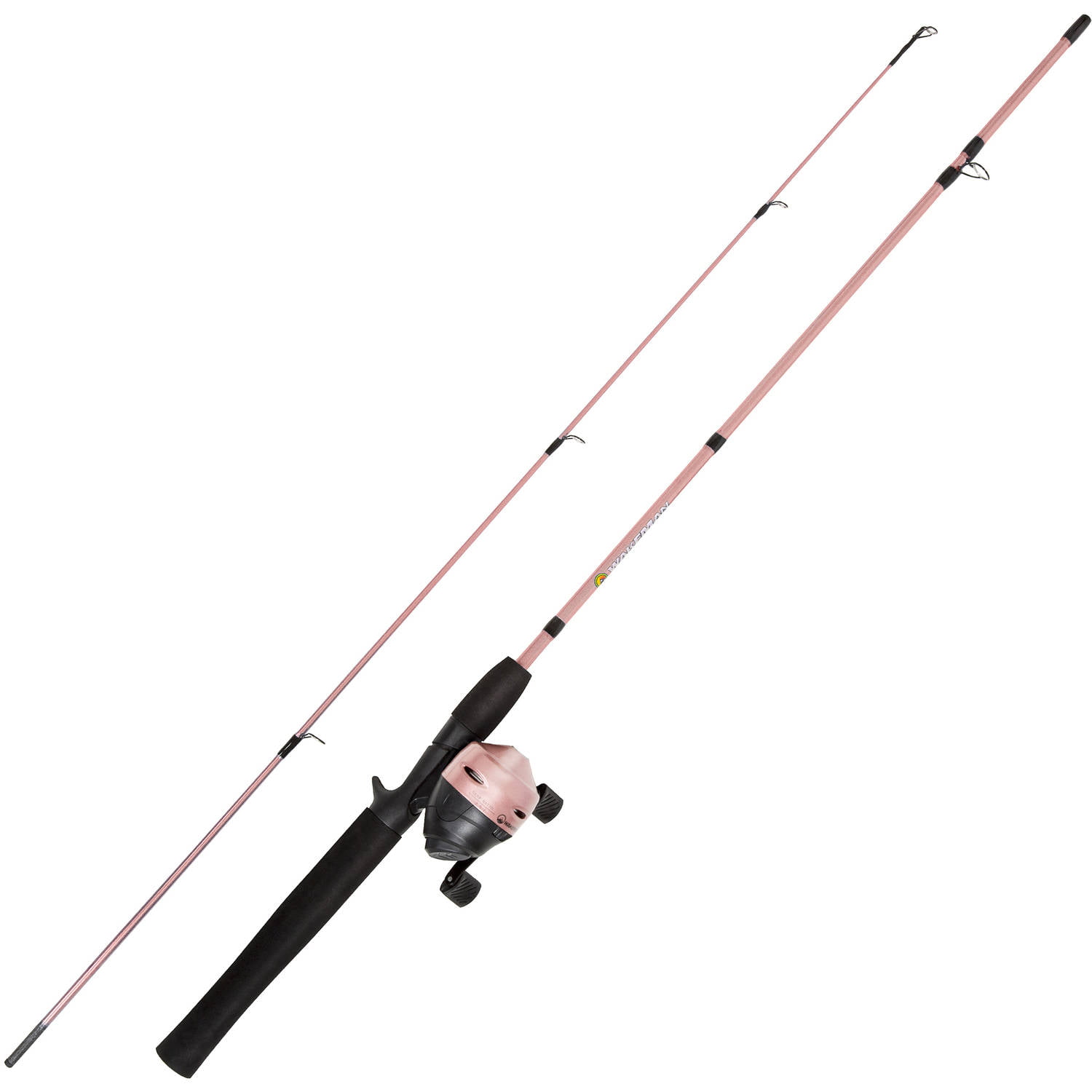 Swarm Series Metallic Pink Spincast 2 Pc Rod Reel Combo 63 Inch Fishing Pole 