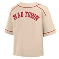thumbnail image 3 of Women's Fanatics Tan Wisconsin Badgers Oversized Dominant Force Cropped V-Neck T-Shirt, 3 of 5