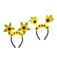thumbnail image 5 of FENOHREFE Sun Flower Hairhoop Flower Headband Bright Color Hairband Comfortable Wear for Music Festivals and Parties, 5 of 7