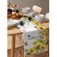 thumbnail image 3 of Table Runner 70 Inch Long - Spring Blossom Sunflower DaisyDecorative Table Scarf,Summer Garden Flower ButterflyDining Table Runners for Wedding Party Kitchen Dining Tables, 3 of 7
