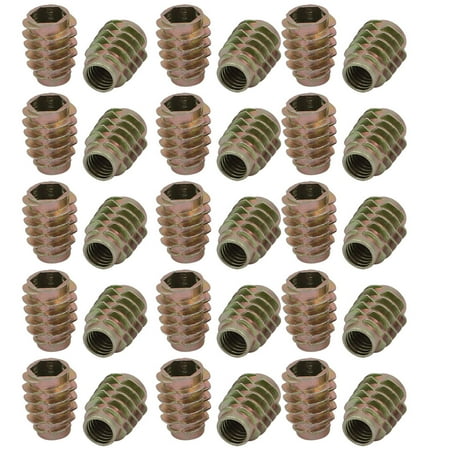 

Unique Bargains 30pcs M8x20mm Zinc Alloy Hex Socket Drive Non-Flange Screw-In Insert Nut