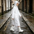 thumbnail image 2 of YUANxueke Boys Girls Raincoats EVA Long Sleeve Waterproof Hooded Jackets Casual Zipper Outwear Jackets for 3-14 Years, 2 of 8
