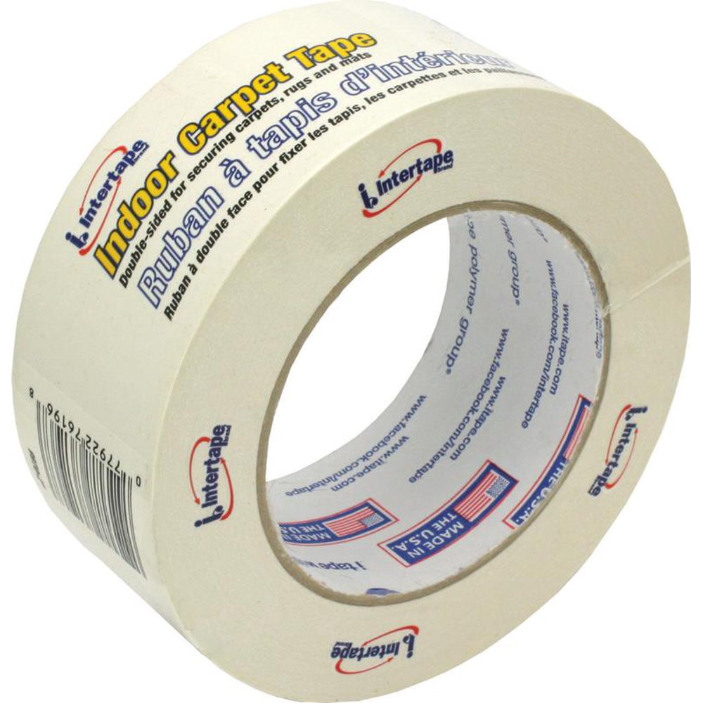 Intertape 9970/597 Double Sided Carpet Tape, 2 in W x 36 yd L, Vinyl