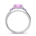 thumbnail image 4 of 2.15 Carat Round Cut Pink Sapphire & Amethyst Gemstone Wonderful Engagement Ring for Women Solid 14K White Gold Size 11.5 by Diamond-Capitals, 4 of 7