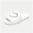 thumbnail image 5 of XUNKUSGA Womens Fuzzy Plush Slippers Fashion Heart Open Toe Slip On House Slippers Soft Cozy Warm Slippers for Women Classic Solid Non Slip Comfy Bedroom Footwear, 5 of 8
